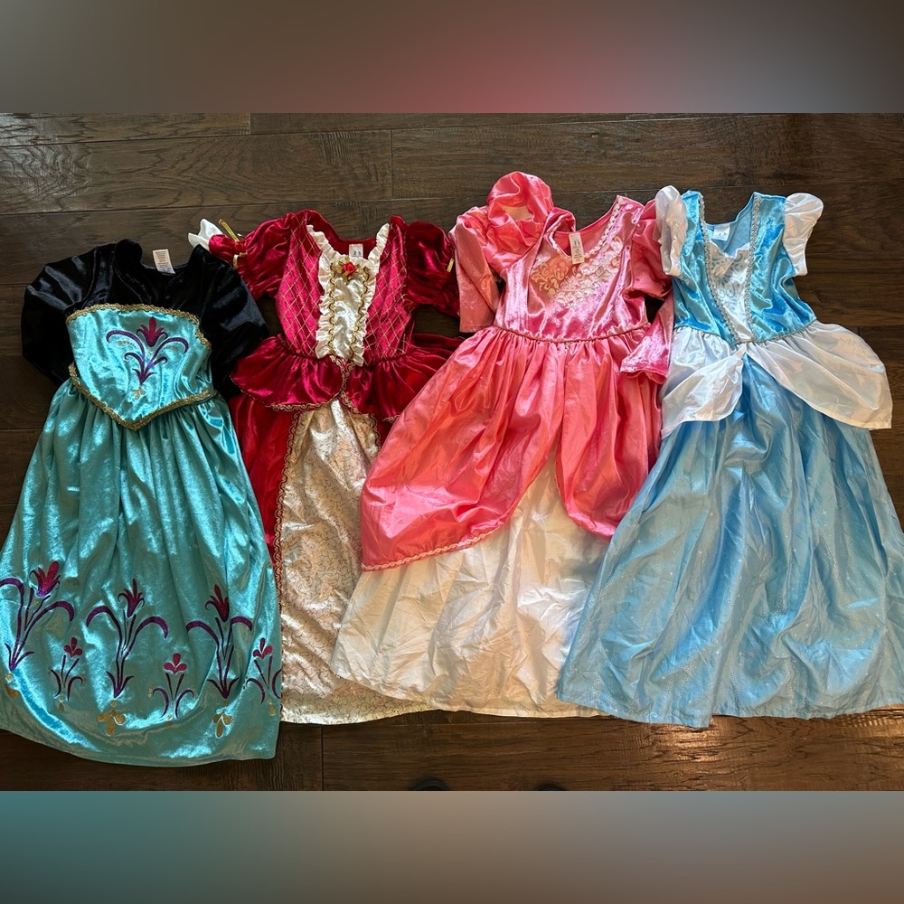 Little adventures size large (5-7) princess dresses.